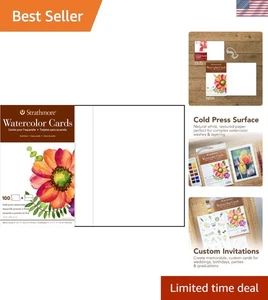 Watercolor Card Set 5x6.875 - 100 Pack with Envelopes - Picture 1 of 9