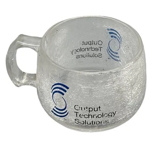 Vintage Kaffeetasse Becher Output Technology Solutions mattierter Kunststoffgriff LESEN - Bild 1 von 4
