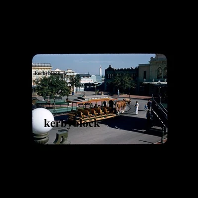 Kodachrome Photo Slide 1950s Disneyland Main Street Scene Los Angeles California - Image 1 of 2
