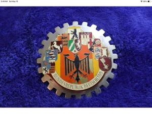 Bundesrepublik Deutschland Grille Badge Plate Topper Sign Bumper Accessory - Picture 1 of 9