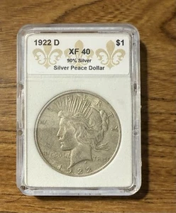 1922 D Silver Peace Dollar XF40 PGS - Picture 1 of 2