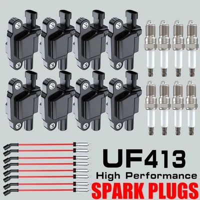Paquete de 8 bobinas de encendido para Chevrolet Silverado 2500HD 2008-2016 6,0 L UF413 Foto 1 de 4