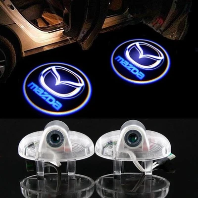 2er LED Car Door Ghost Shadow Projector Puddle Lights HD For  RX-8 CX-9 - Image 1 of 4