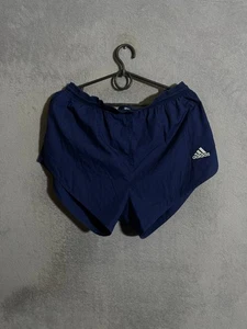 Adidas Vintage Running Run Shorts Blue 90s 00s Nylon Polyester Men Size L - Picture 1 of 8