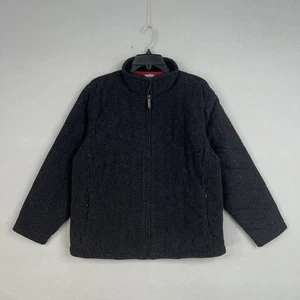 Chaqueta Woolrich Mujer Grande Gris Carbón Acolchada Exterior Heritage 100% Lana - Imagen 1 de 13