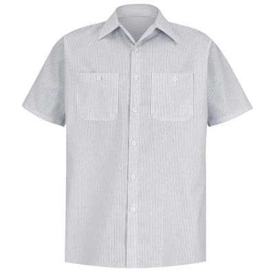 Red Kap Men's Short Sleeve Striped Work Shirt - Image 1 of 4