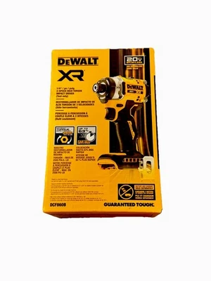 Dewalt DCF860B 20V Max XR 1/4" 3 Speed Brushless Impact Driver (TOOL ONLY) - Image 1 of 3