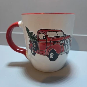 Christmas Coffee Mug Little Red Truck With A Tree  - Spectrum Designz 17 oz. - Picture 1 of 5
