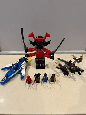 Lego Ninjago 71709 Jay Velocity Racer 70669 Cole's Earth Driller 70599 Dragon - image 1 of 4