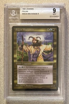 Angus Mackenzie MTG Italian Legends BGS Mint 9 Rare Legendary Creature Sharp!! - Image 1 of 2