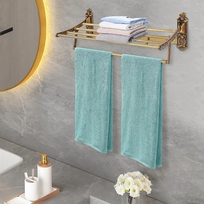 Towel Rack Foldable Towel Rack Vintage Bathroom Towel Rack - Image 1 of 4