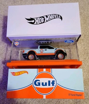 Ford F-150 Raptor 2019 Redline Club RLC '17 azul Gulf 10000 hecho Hot Wheels Foto 1 de 4
