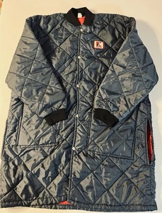 Cappotto giacca trapuntato nylon blu vintage K Penguin 2XL o 3XL lungo made in USA - Foto 1 di 10