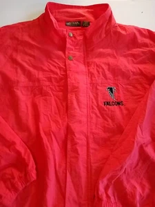 De Colección Atlanta Falcons Antigua Links Cremallera Completa Golf Rojo Chaqueta Cortavientos 2X - Imagen 1 de 16