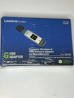 Cisco-Linksys WUSB54GSC Compact Wireless-G USB Network Adapter with SpeedBooster - Image 1 of 4