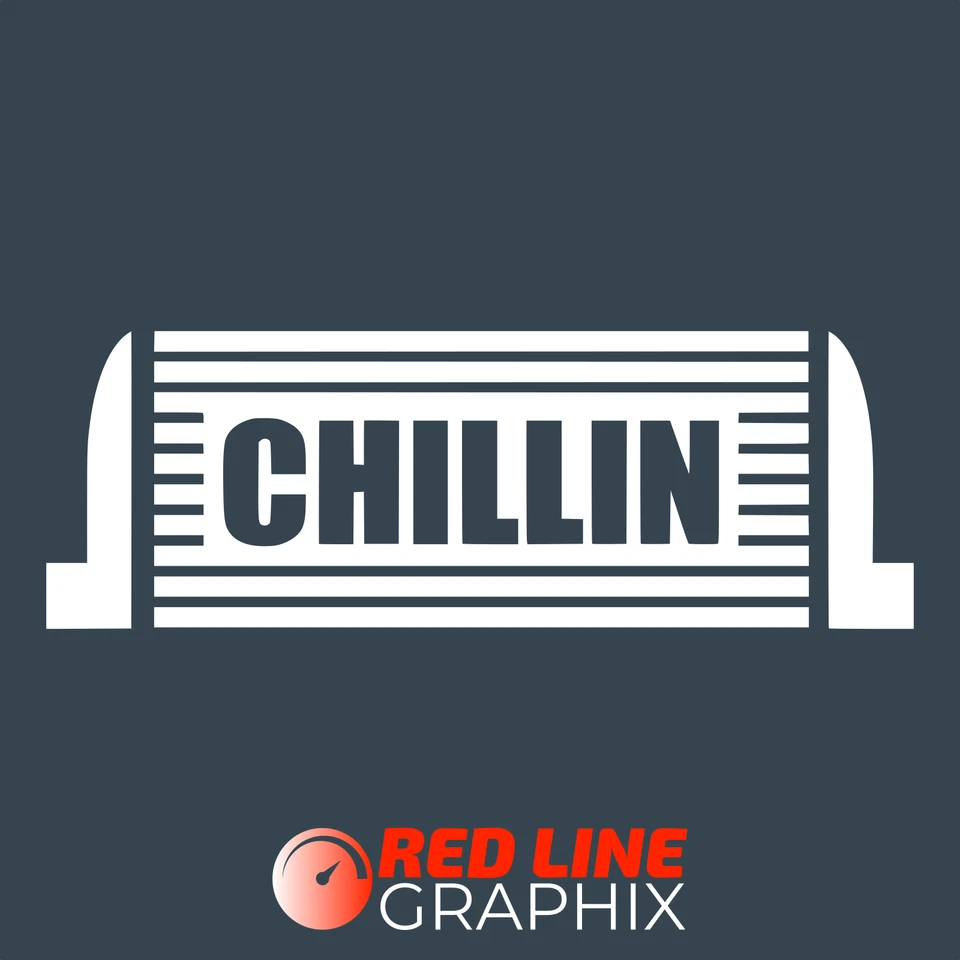 Chillin Intercooler Funny Car Vinyl Decal Sticker - White 152.4mm - Image 1 of 1