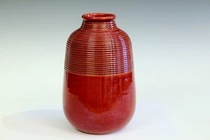 Jarrón peinado vintage italiano Raymor marrón cálido de cerámica Bitossi Londi MCM - Imagen 1 de 14