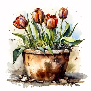 Autoaufkleber Sticker Tulpen Blumen Garten Natur Aufkleber 9X9 cm - Bild 1 von 10