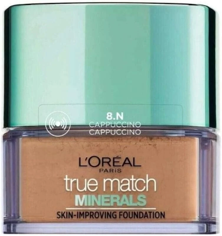 L'OREAL True Match Minerals Skin Improving Foundation 8N Cappuccino New - Image 1 of 1