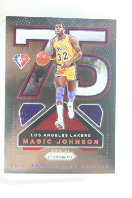 MAGIC JOHNSON 2021-22 Panini Prizm 75th Anniversary Edition #15 LA Lakers - Image 1 of 2