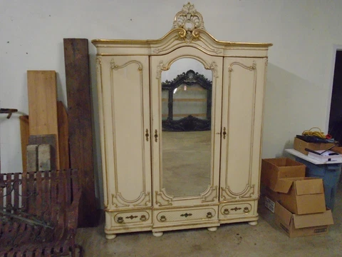 ANTIQUE EUROPEAN ARMOIRE WARDROBE ITALIAN OR AUSTRIAN ORIGIN CIRCA 1860 Cover