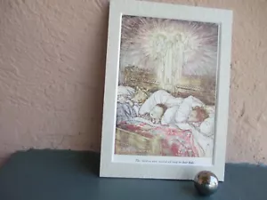 vintage Arthur Rackham Christmas illustration of children in bed - Picture 1 of 1