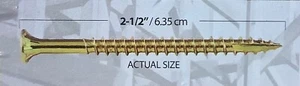 8 Pounds 2 1/2”x9 ALL PURPOSE YELLOW ZINC SCREWS - HUTTIG-Guard Same Day Ship ! - Picture 1 of 6