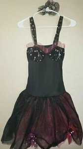 womens MEDIUM HALLOWEEN COSTUME TULLE DRESS ARM BANDS polka dots SEXY FUN WEAR - Picture 1 of 2