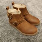 Clarks Astrol Trim K Girls Tan Leather Ankle Boots UK Size 10.5F RRP £56