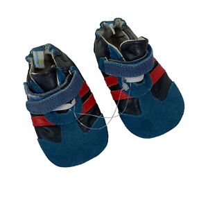 Ministar Baby Shoes 6-12 Months Leather Upper Blue