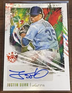 2020 DIAMOND KINGS SIGNATURES HOLO GOLD JUSTIN DUNN AUTO #/25 - SEATTLE MARINERS - Picture 1 of 3