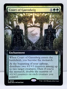 Court of Garenbrig - Wilds of Eldraine Commander Foil Enchantment Green Rare MTG - Picture 1 of 3
