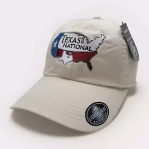 Ahead Texas Torneo Nacional de Golf Sombrero Blanco Claro Beige Correa Gorra Papá - Imagen 1 de 8