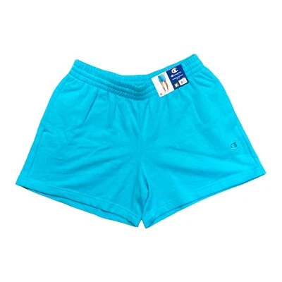 Nuevo con etiquetas Champion Damas Bordado Logo Bolsillos Terry Corto Aqua Excursion XL Foto 1 de 2