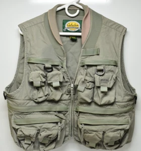 Cabelas Fliegenfischer Weste Herren Medium Reg. Grün mehrere Taschen wenige Flecken - Bild 1 von 10