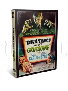Dick Tracy Meets Gruesome (1947) Ralph Byrd, Boris Karloff Crime Movie on DVD - Imagen 1 de 3