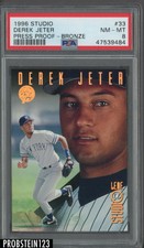 1996 Studio #33 Derek Jeter Press Proof Bronze PSA 8 Appears Nicer HOF