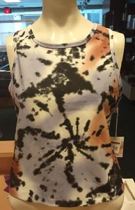 Jessica Simpson Women's PURPLE Tie-Dye Crossover Back Honey Scoop Neck Tank Top - Picture 1 of 2