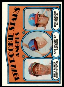 1972 Topps Angels Rookies - Billy Parker/Art Kusnyer/Tom Silverio  EX RC