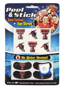 Texas Tech Red Raiders NCAA Licencia Oficial 10 Tatuajes Faciales Pelar y Pegar - Imagen 1 de 1