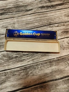 Golden Cup, Harmonica, Blue Made In China With Box - Picture 1 of 4