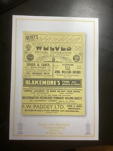 1932-33 Everton v West Ham United FA Cup Semi Final Programme PRINT - Picture 1 of 1