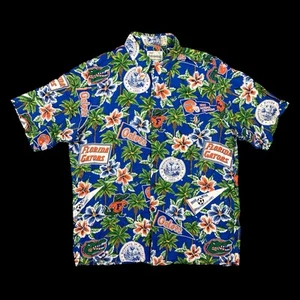 Camisa de Colección Reyn Spooner Florida Gators Hawaiana Abotonada Azul Para Hombres Talla Mediana - Imagen 1 de 10