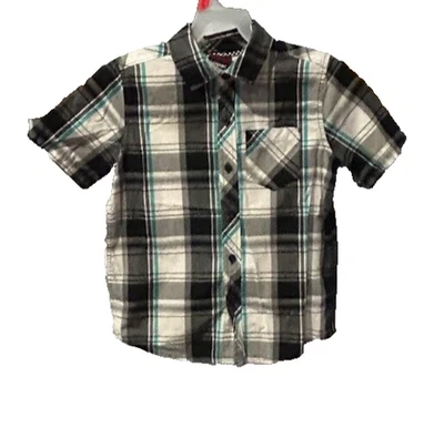 Camisa Tony Hawk Ventana Cuadros Manga Larga Abotonada Azul Negra Niño Talla M Foto 1 de 4