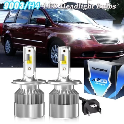 For Chrysler Town & Country 1978-1988 H4 LED Headlight Bulbs High Low Beam Kit - Image 1 of 4