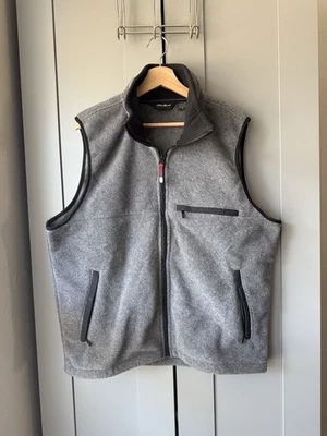 Eddie Bauer Vest Men’s L Gray Polartec Fleece Made in USA Outdoor Outerwear - Image 1 of 4