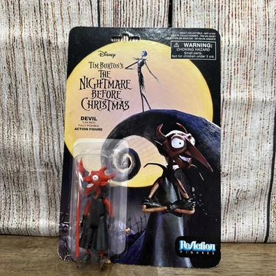 Funko ReAction Pesadilla Antes De Navidad Diablo 3 3/4" Figura Posable Nueva Foto 1 de 2