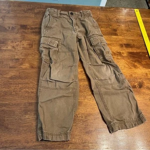 Gap kids brown khaki cargo pants size 8 100% cotton - Picture 1 of 6