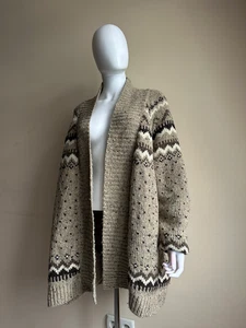 Toast Wool Knit Long Cardigan Coat Size 12 - Picture 1 of 18