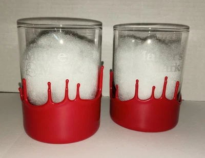 LOT of 2 MAKER'S MARK Red Wax Drip Bourbon Whiskey Old Fashioned Glass Round NEW - Image 1 of 3